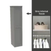 House Beautiful Realm Fitted Look Single Wardrobe, Grey Carcass - Grey Shaker Door (W) 551mm X (H) 2256mm