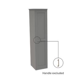 House Beautiful Realm Fitted Look Single Wardrobe, Grey Carcass - Grey Shaker Door (W) 551mm X (H) 2256mm -Curver Shop 13999949 5685007373354914
