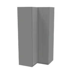 House Beautiful Escape Corner Wardrobe, Grey Carcass - Gloss Grey Handleless Doors (W) 1053mm X (H) 2196mm