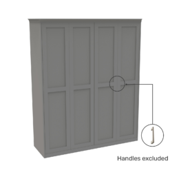 House Beautiful Realm Fitted Look Quad Wardrobe, Grey Carcass - Grey Shaker Doors (W) 1901mm X (H) 2256mm 6 House Beautiful Realm Fitted Look Quad Wardrobe, Grey Carcass - Grey Shaker Doors (W) 1901mm X (H) 2256mm -Curver Shop 13999975 2835007373932225