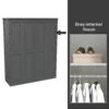 House Beautiful Realm Fitted Look Quad Wardrobe, Grey Carcass - Carbon Grey Shaker Doors (W) 1901mm X (H) 2256mm