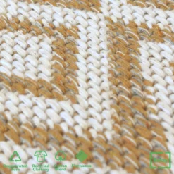 Recycled Cotton Tribal Rug - Ochre - 60x180cm 8 Recycled Cotton Tribal Rug - Ochre - 60x180cm -Curver Shop 14015877 7915006094445776