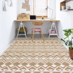 Recycled Cotton Tribal Rug - Ochre - 100x150cm 11 Recycled Cotton Tribal Rug - Ochre - 100x150cm -Curver Shop 14015878 1595006094051579