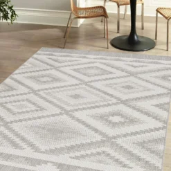 Recycled Diamond Rug - Grey - 160x230cm -Curver Shop 14015895 1905006088729330