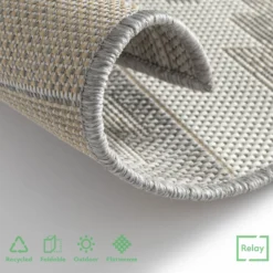 Recycled Diamond Rug - Grey - 160x230cm -Curver Shop 14015895 2125006088861078