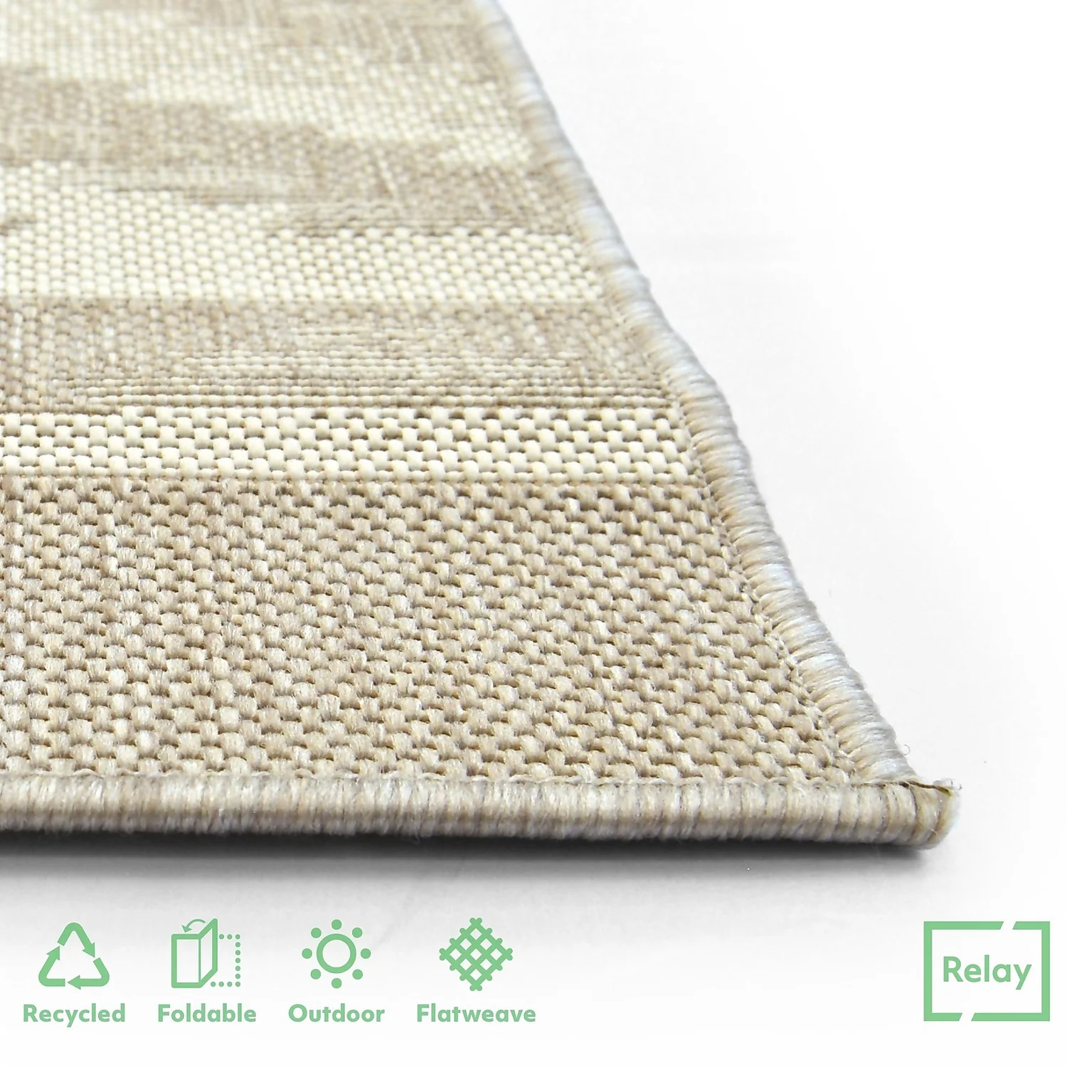 Recycled Diamond Rug - Natural - 60x230cm 4 Recycled Diamond Rug - Natural - 60x230cm - Image 4