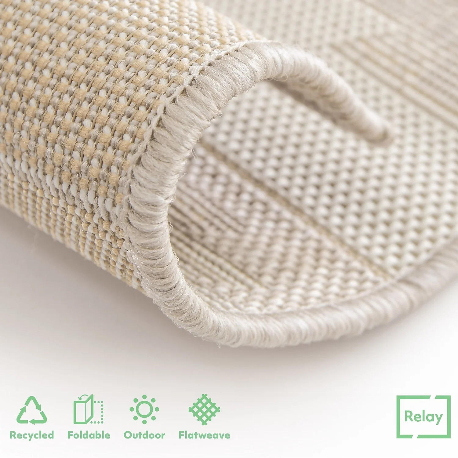 Recycled Diamond Rug - Natural - 200x290cm 5 Recycled Diamond Rug - Natural - 200x290cm - Image 5