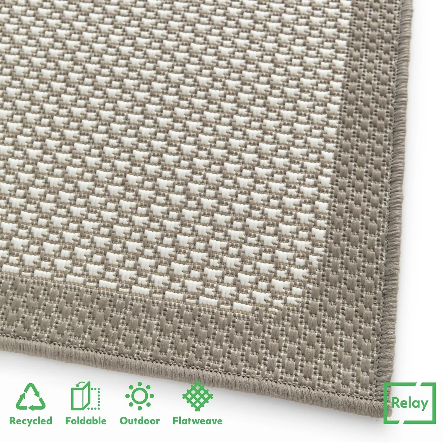 Relay Recycled Indoor/Outdoor Rug - Natural - 120x170cm 5 Relay Recycled Indoor/Outdoor Rug - Natural - 120x170cm - Image 5