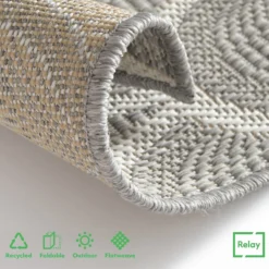 Relay Recycled Indoor/Outdoor Rug - Grey - 200x290cm -Curver Shop 14015914 1165006089642482