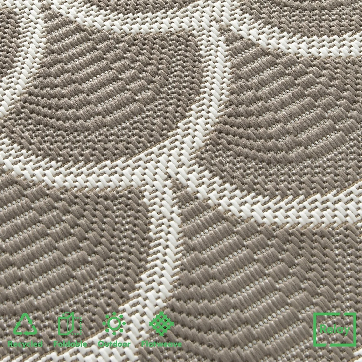 Relay Recycled Indoor/Outdoor Rug - Dark Natural - 160x230cm 4 Relay Recycled Indoor/Outdoor Rug - Dark Natural - 160x230cm - Image 4