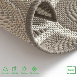 Relay Recycled Indoor/Outdoor Rug - Dark Natural - 200x290cm -Curver Shop 14015918 1495006088408534