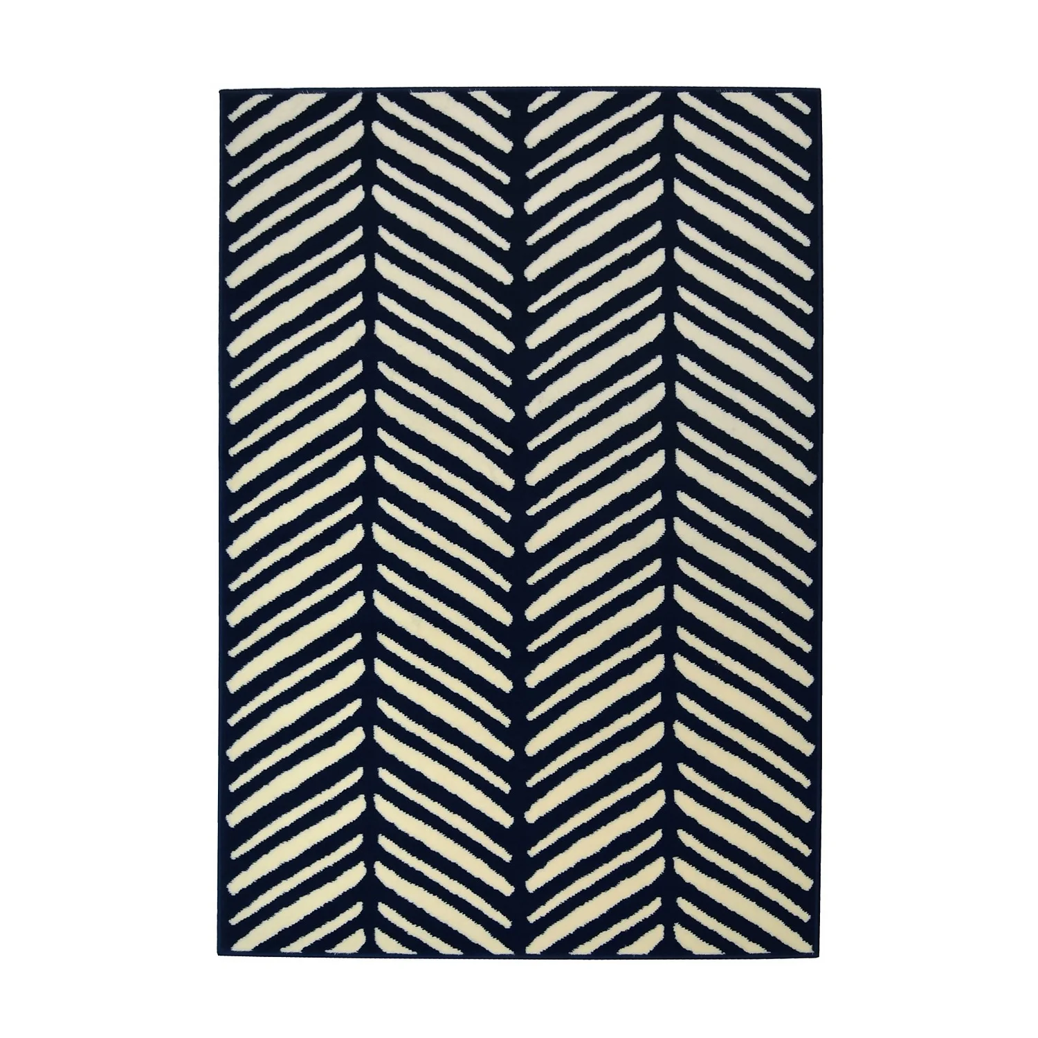 Herringbone Rug - Navy - 160x230cm 1 Herringbone Rug - Navy - 160x230cm