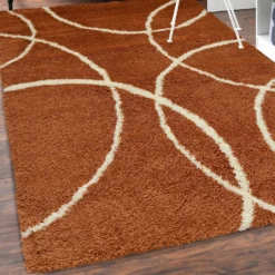 Snug Bubbles Rug - Terracotta & Ivory - 160x230cm -Curver Shop 14016035 1175006093451153