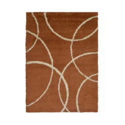 Snug Bubbles Rug - Terracotta & Ivory - 160x230cm