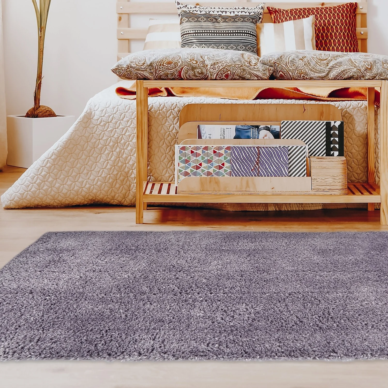 Snug Plain Rug - Lilac - 120x170cm 2 Snug Plain Rug - Lilac - 120x170cm - Image 2