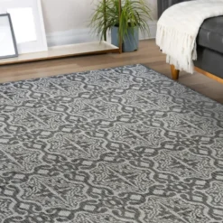 County Victorian Indoor/Outdoor Rug - Grey - 120x170cm -Curver Shop 14016063 6655006087582031