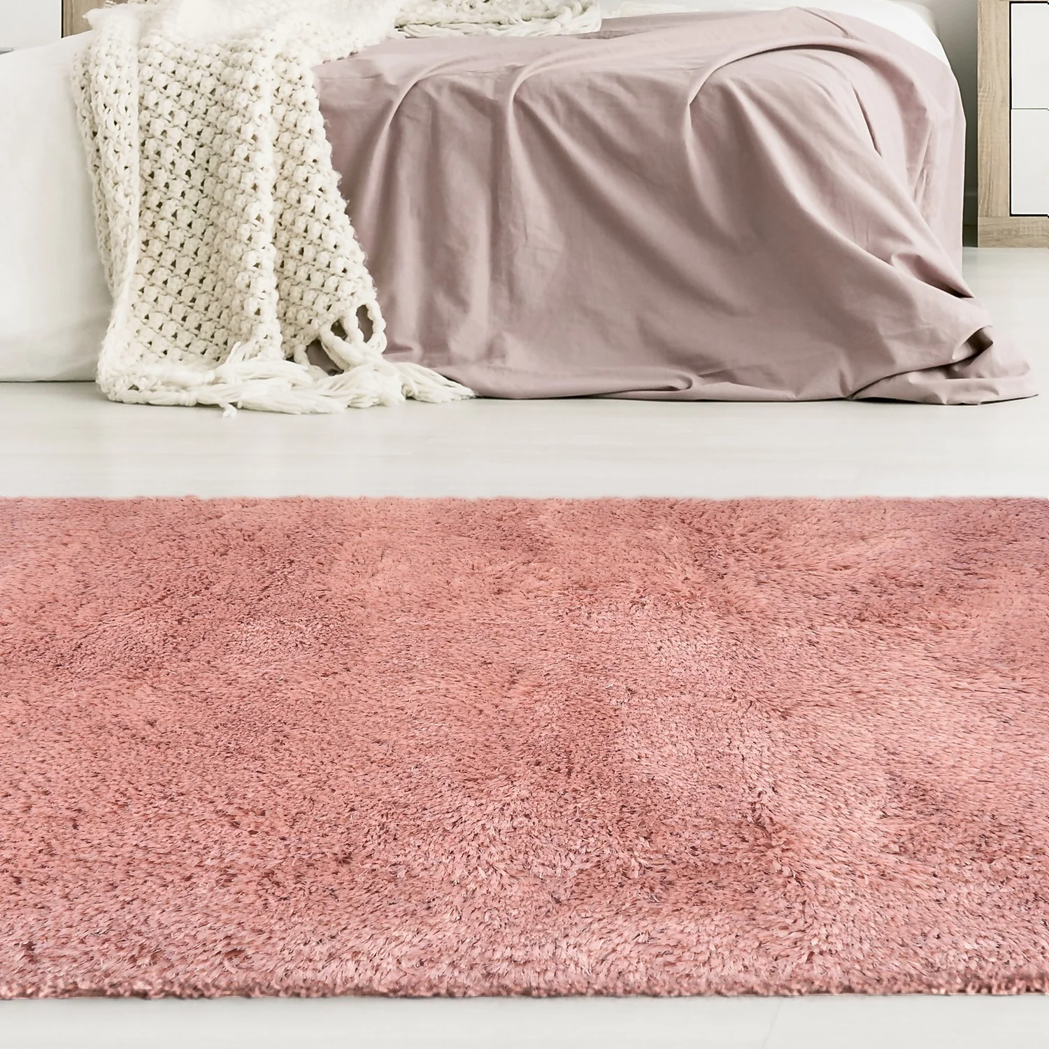 Soft Washable Rug - Pink - 100x150cm 2 Soft Washable Rug - Pink - 100x150cm - Image 2