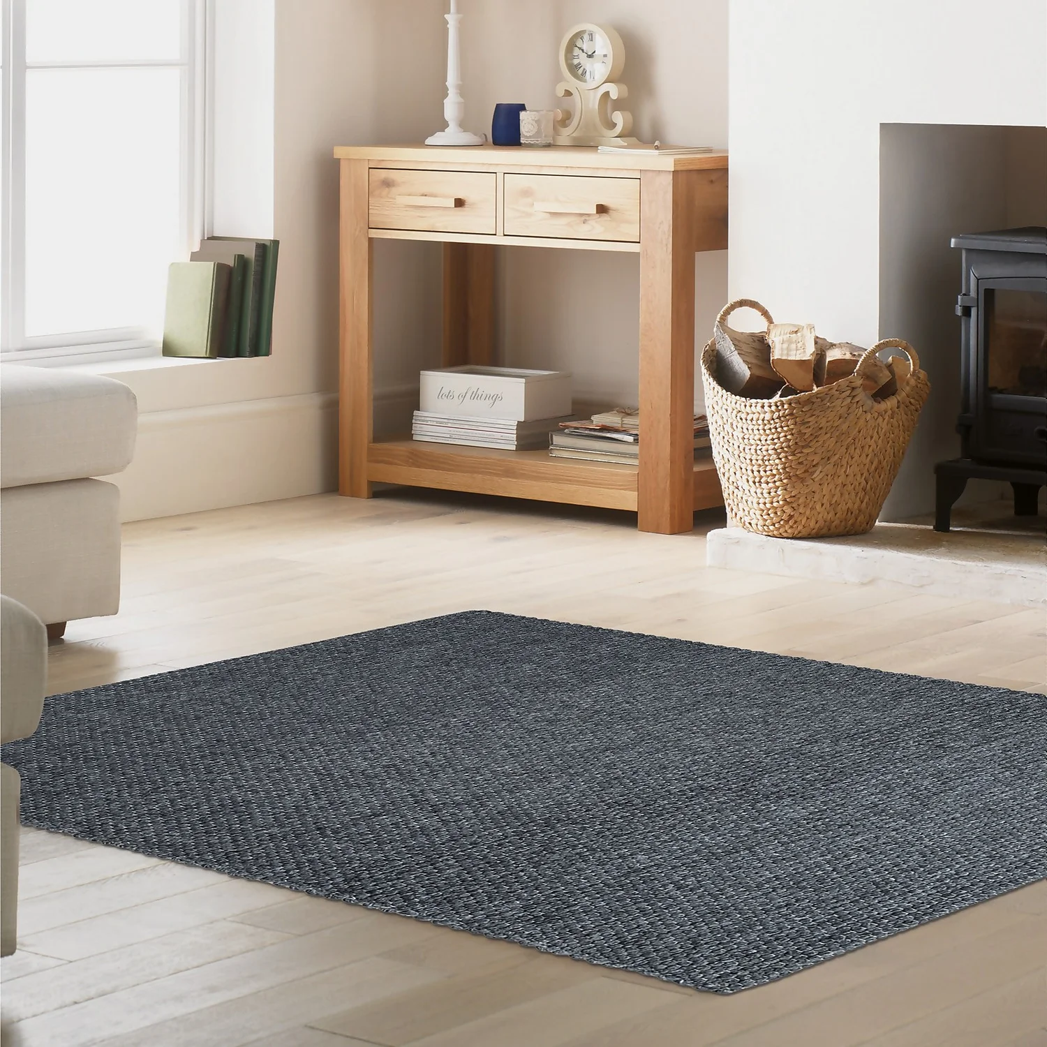 New Dawn Jaya Rug - Charcoal - 160x230cm 2 New Dawn Jaya Rug - Charcoal - 160x230cm - Image 2