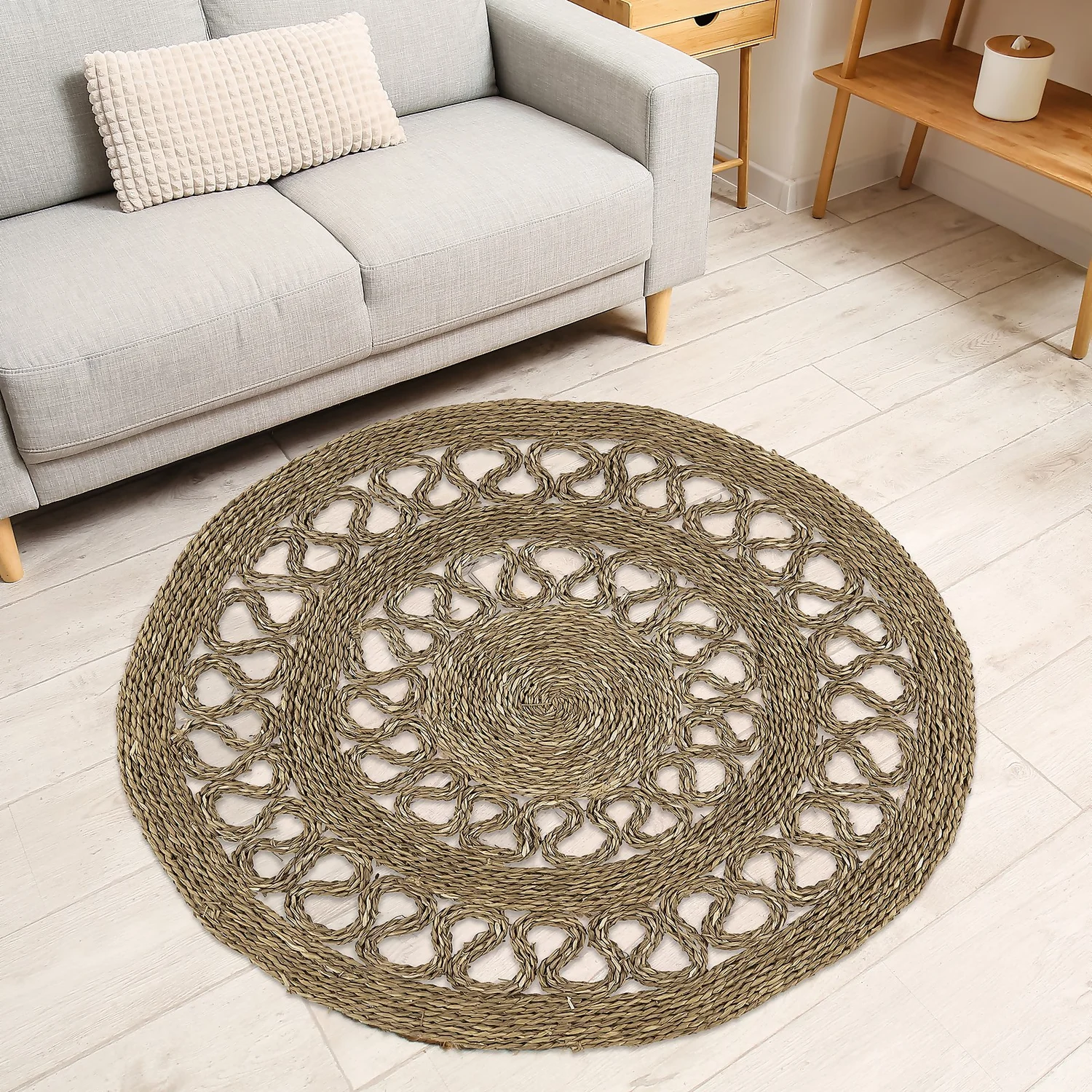 Seagrass Circle Rug - Target - 90cm 2 Seagrass Circle Rug - Target - 90cm - Image 2