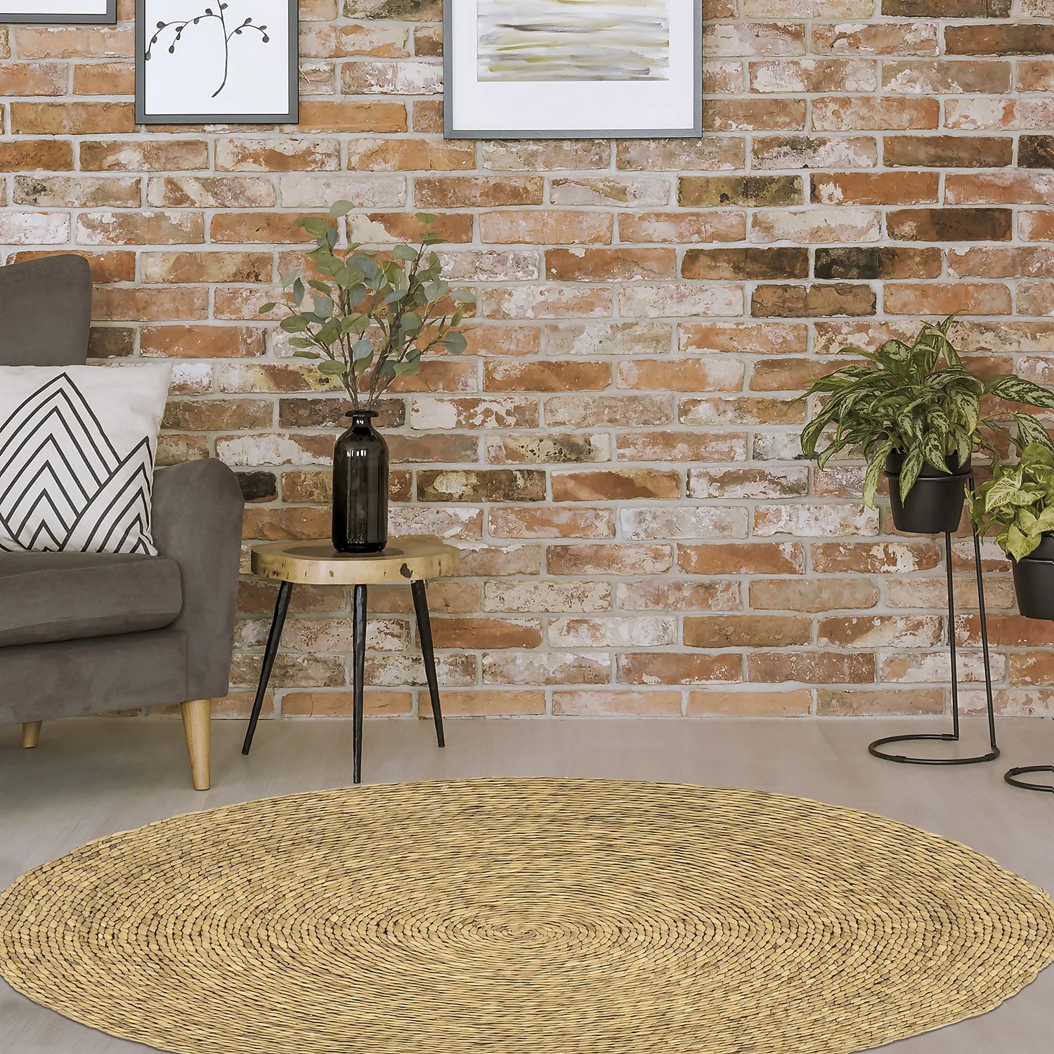 Zanzibar Circle Rug - Natural - 122cm 2 Zanzibar Circle Rug - Natural - 122cm - Image 2