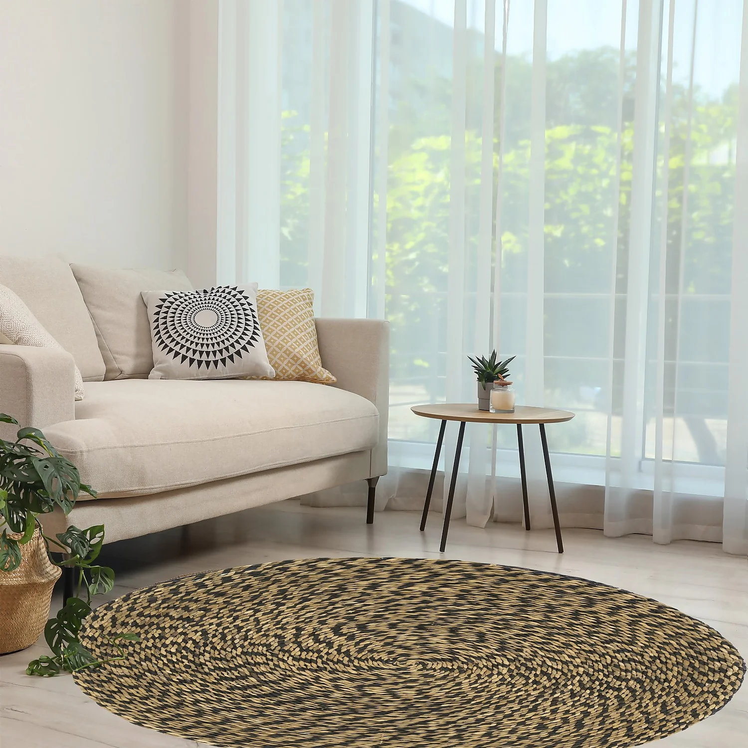 Zanzibar Circle Rug - Fleck 150cm 2 Zanzibar Circle Rug - Fleck 150cm - Image 2