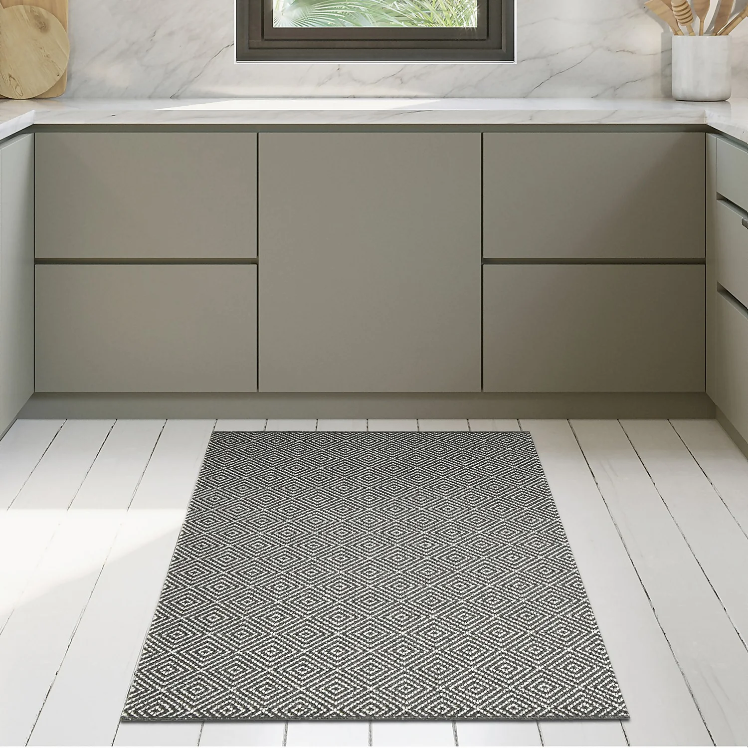 Prague Washable Rug - Lead - 80x140cm 2 Prague Washable Rug - Lead - 80x140cm - Image 2