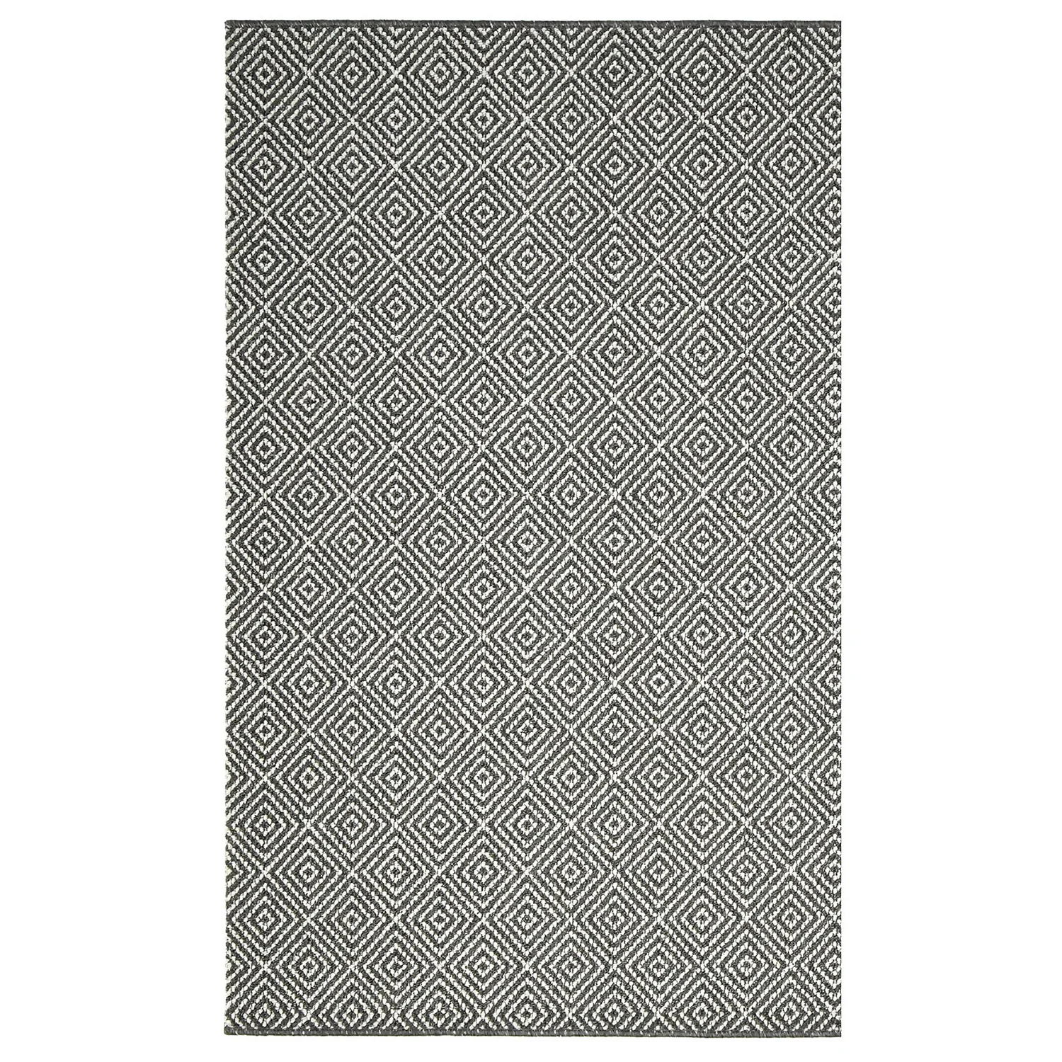 Prague Washable Rug - Lead - 80x140cm 1 Prague Washable Rug - Lead - 80x140cm
