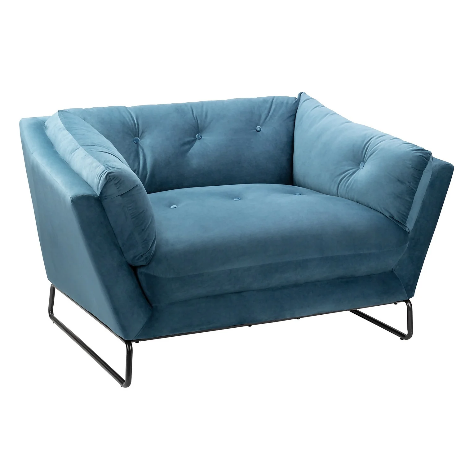 The Snuggler Button Chair - Aegean Blue 1 The Snuggler Button Chair - Aegean Blue