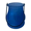 Biteshield Glass Tea Light Holder Blue With 6 Citronella Tea Lights Included