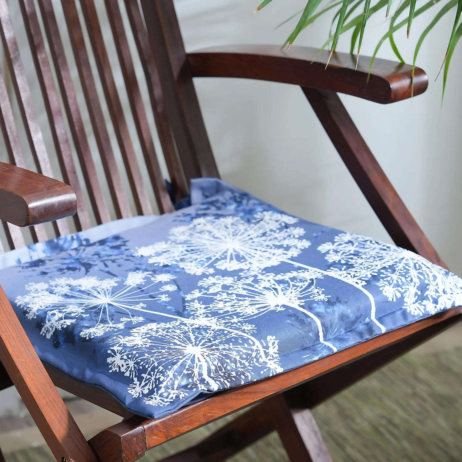Dandelions Blue Seat Cushion - Set Of 2 2 Dandelions Blue Seat Cushion - Set Of 2 - Image 2