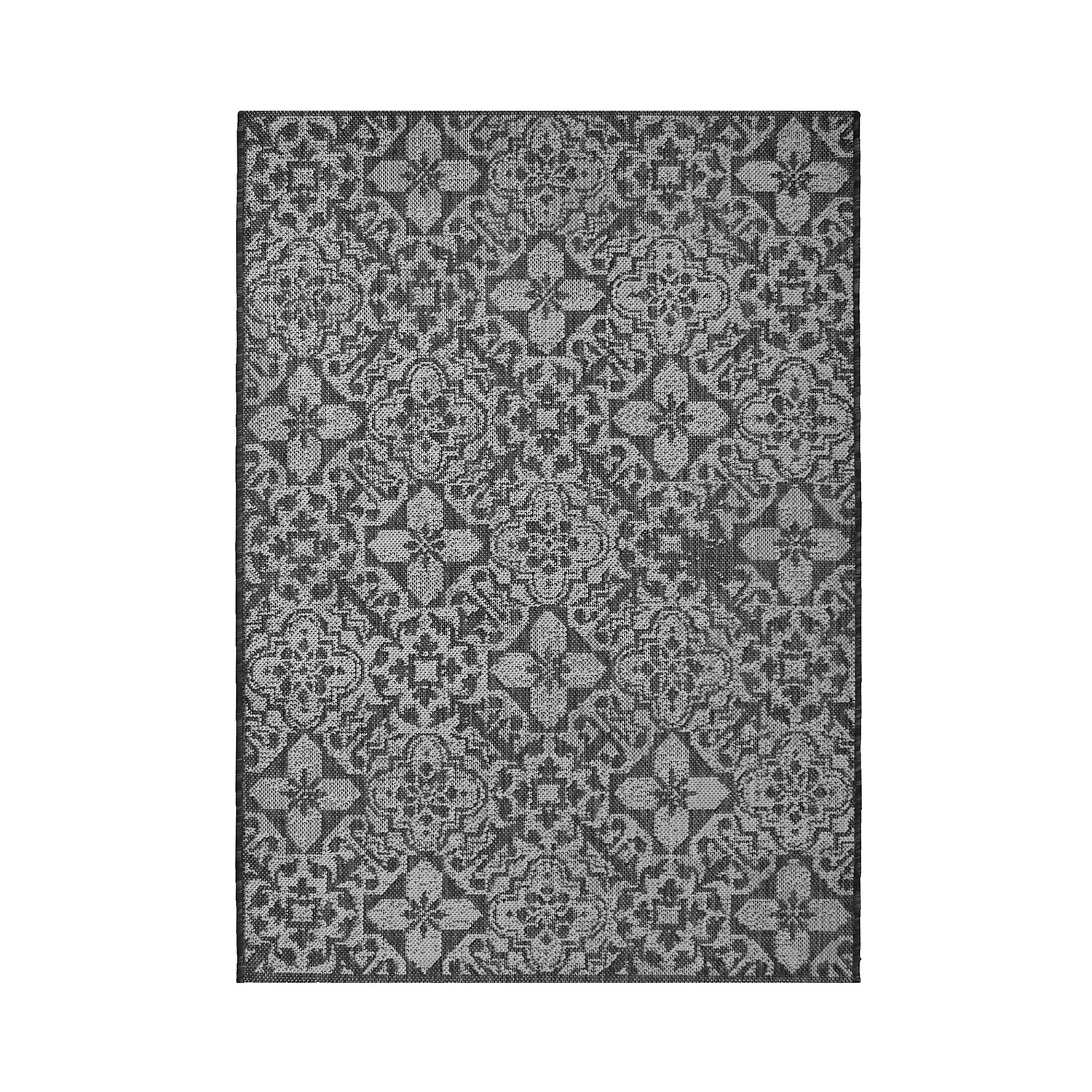 Indoor Outdoor Tile Rug - Grey - 100x150cm 1 Indoor Outdoor Tile Rug - Grey - 100x150cm