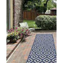 Indoor Outdoor Geo Runner - Navy - 67x200cm 7 Indoor Outdoor Geo Runner - Navy - 67x200cm -Curver Shop 14758890 1595053508750019