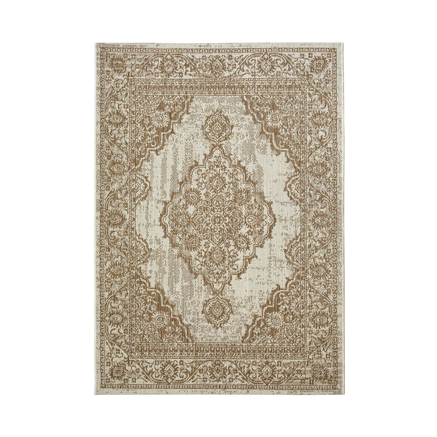 Indoor Outdoor Medallion Rug - Natural - 120x170cm 1 Indoor Outdoor Medallion Rug - Natural - 120x170cm