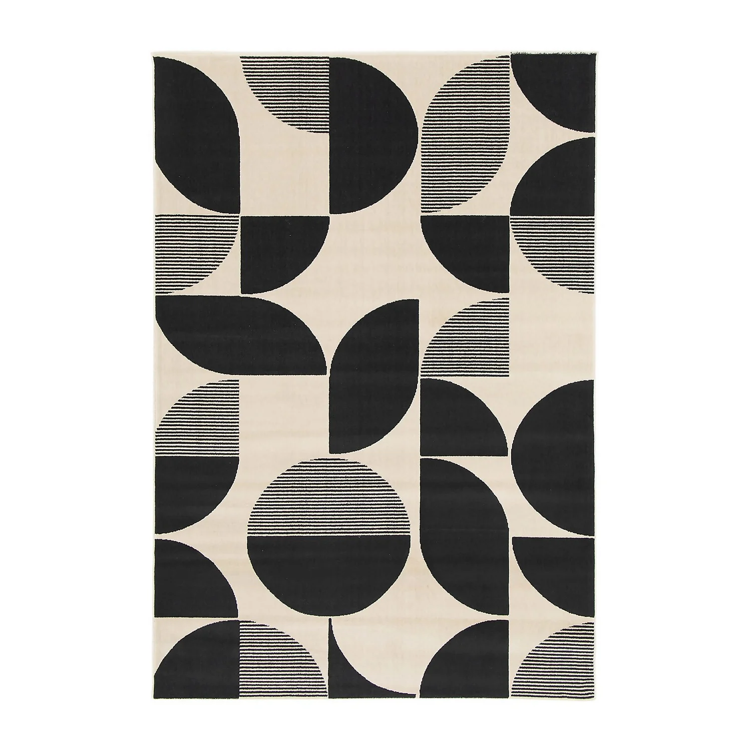 Geometric Rug - Monochrome - 160x230cm 1 Geometric Rug - Monochrome - 160x230cm