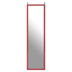 Over Door Hanging Mirror - Red - 33.5x124cm