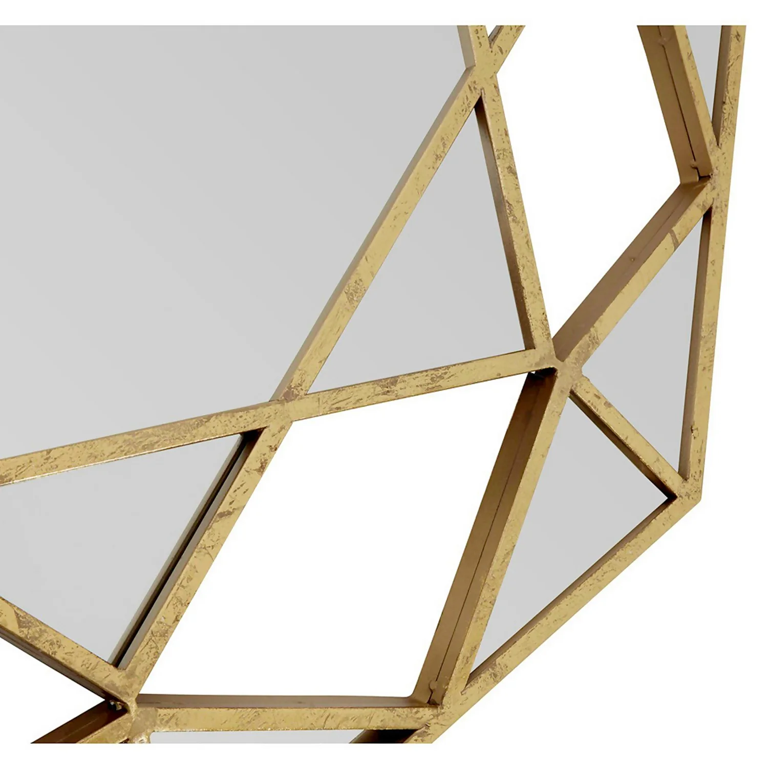 Marcia Faceted Octagonal Wall Mirror - Gold - 81cm 3 Marcia Faceted Octagonal Wall Mirror - Gold - 81cm - Image 3