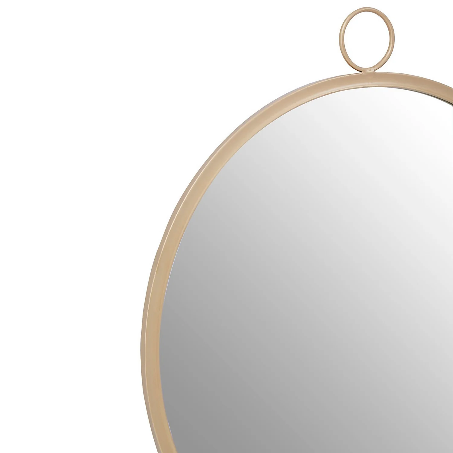 Round Metal Wall Mirror - Gold - 60cm 3 Round Metal Wall Mirror - Gold - 60cm - Image 3
