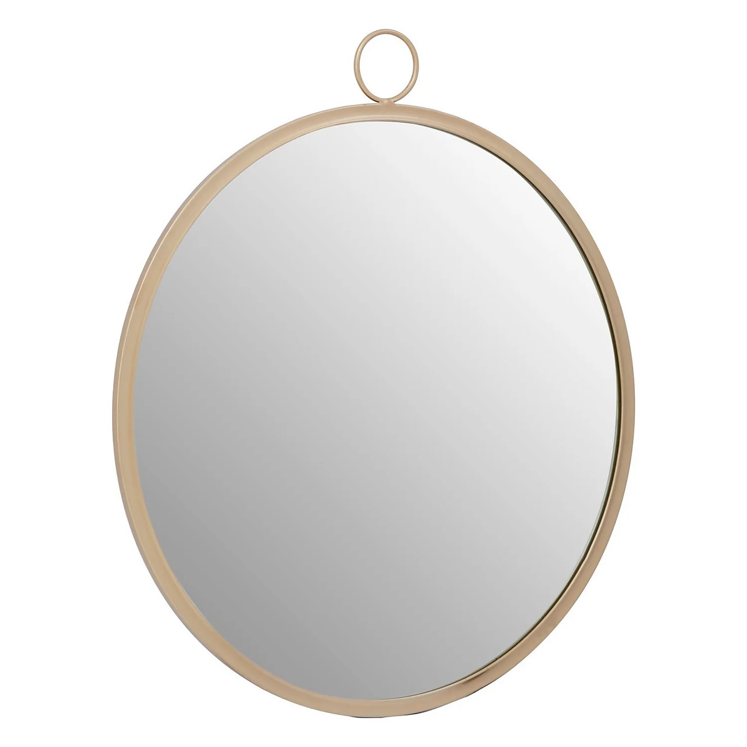 Round Metal Wall Mirror - Gold - 60cm 2 Round Metal Wall Mirror - Gold - 60cm - Image 2