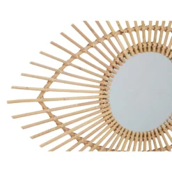 Mataram Eye Shape Rattan Wall Mirror- Natural - 83x56cm 6 Mataram Eye Shape Rattan Wall Mirror- Natural - 83x56cm -Curver Shop 14820945 8525058974808096