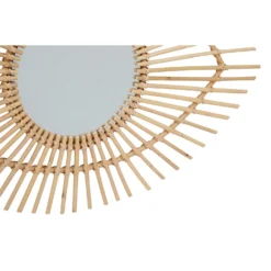 Mataram Eye Shape Rattan Wall Mirror- Natural - 83x56cm 7 Mataram Eye Shape Rattan Wall Mirror- Natural - 83x56cm -Curver Shop 14820945 8655058974831217