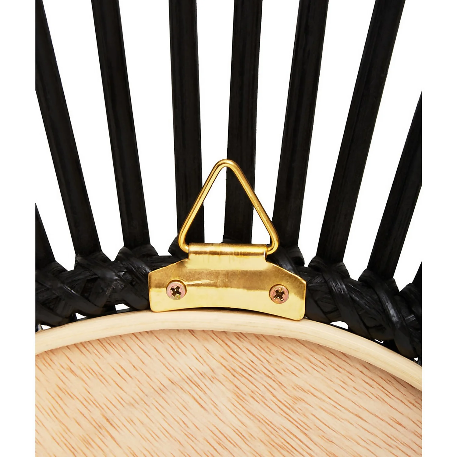 Mataram Round Rattan Wall Mirror - Black - 80cm 5 Mataram Round Rattan Wall Mirror - Black - 80cm - Image 5