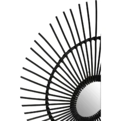 Mataram Round Rattan Wall Mirror - Black - 80cm 8 Mataram Round Rattan Wall Mirror - Black - 80cm -Curver Shop 14820952 1765058698792154