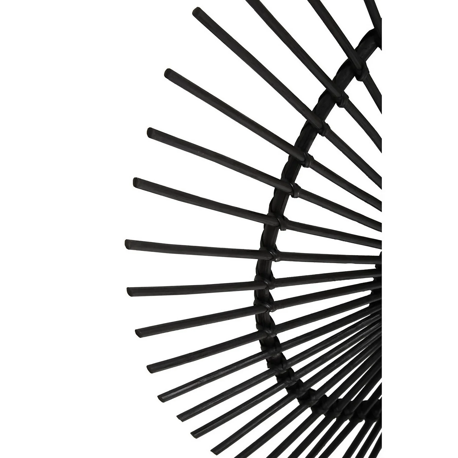 Mataram Round Rattan Wall Mirror - Black - 80cm 6 Mataram Round Rattan Wall Mirror - Black - 80cm - Image 6