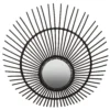 Mataram Round Rattan Wall Mirror - Black - 80cm