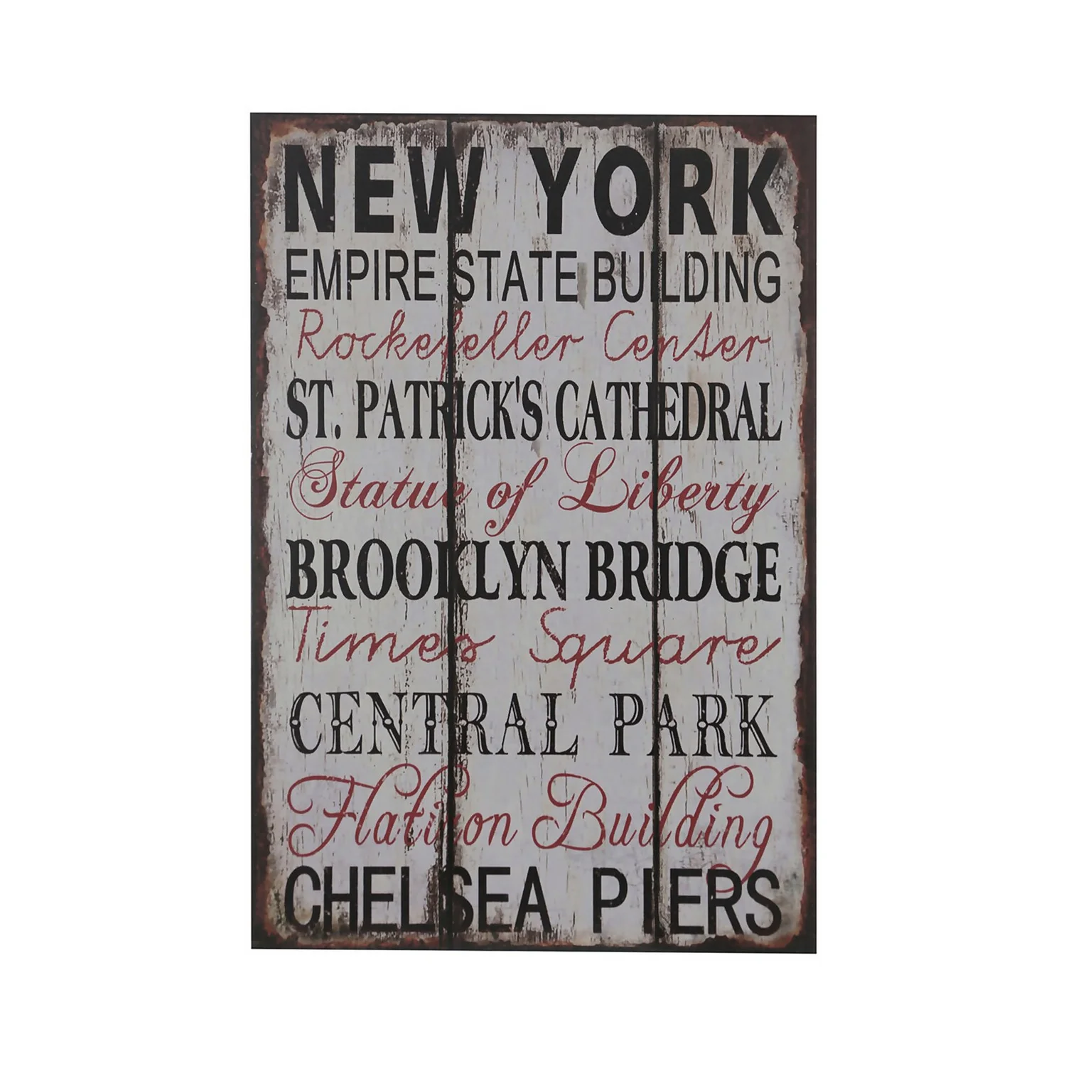 New York Wall Plaque - 25x38cm 1 New York Wall Plaque - 25x38cm