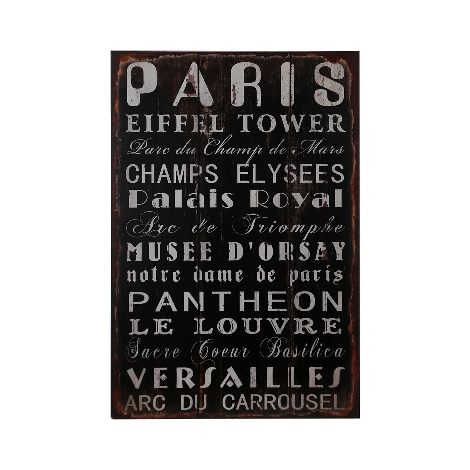 Paris Wall Plaque - 25x38cm 1 Paris Wall Plaque - 25x38cm