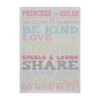 Kids Princess Rules Wall Plaque - 20x28cm