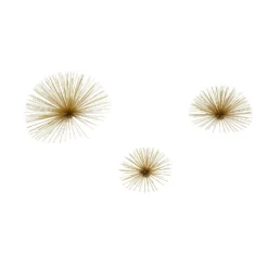 Mirano Set Of 3 Gold Starburst Wall Art -Curver Shop 14820996 3855057939816322