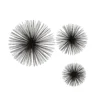 Mirano Set Of 3 Black Starburst Wall Art