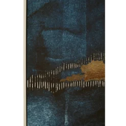 Astratto Wall Art Canvas - Blue & Gold - 103x143cm -Curver Shop 14821006 1895057940390300
